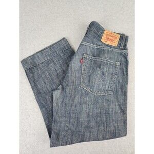Custom Levi's 569 Loose Straight Jeans Men's 36x28 Cuffed Blue Denim pants baggy